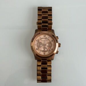 Michael Kors Runway Rose-Gold Runway watch | used | needs battery